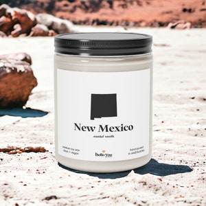 New Mexico Scented Candle - Homesick Gift | Feeling Homesick | State Scented Candle | Moving Gift | College Student Gift | State Candles