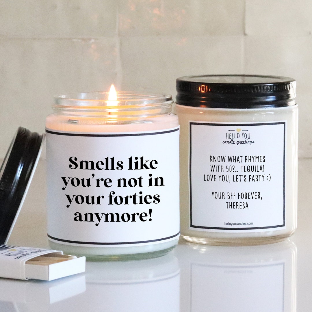 50th Birthday Gift Candle Smells Like You're Not in Your Etsy