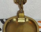 Former Door soap soap empty pocket Bonze brass statue gentleman vintage deco bathroom