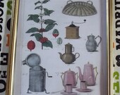 Poster print painting lesson themed coffee van basket fruit coffee grinder peugeot twig coffee Kettle coffee