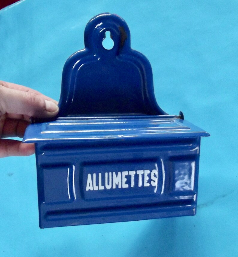 1950 Old Metal Matchbox vintage enamel Kitchen Decoration Chimney is 70 years old