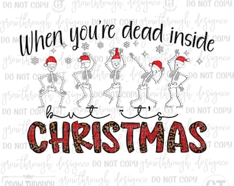 Dead Inside pero es Navidad - solo png