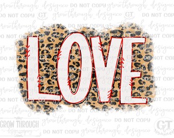 Béisbol LOVE Leopard - solo png