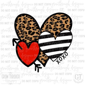 Xoxo Hearts - alleen png