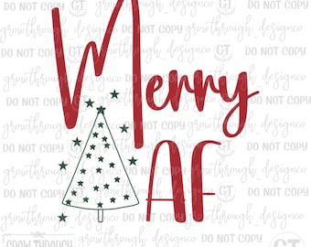 Merry AF - png - svg
