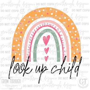 Look Up Child - Regenbogen - SVG - Aufkleber - druckbar