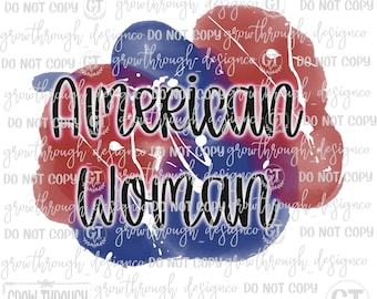 American Woman pintura de acuarela - png solamente