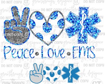Peace Love EMS - png - svg
