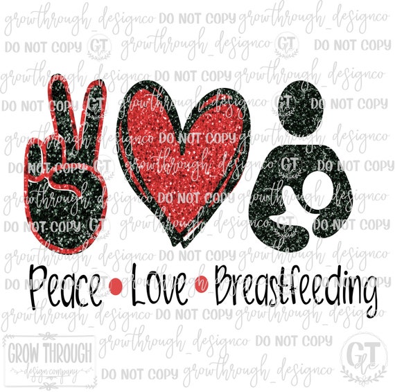 Download Peace Love Breastfeeding Svg Printable Etsy