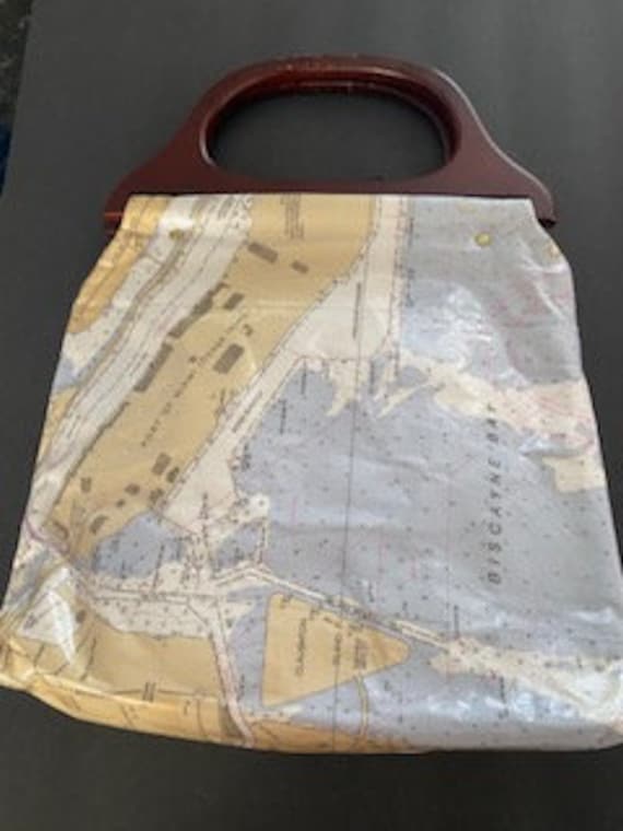 Nautical Chart-design Ladies’ Handbag – Miami Beac