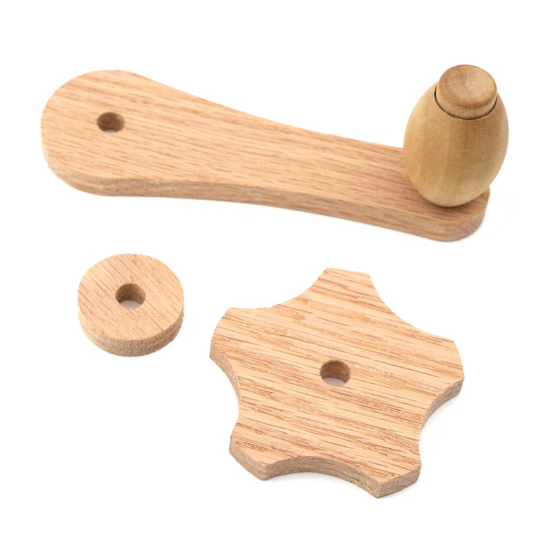 Wooden Crank 3 Inch Choose Your Wood Type Etsy