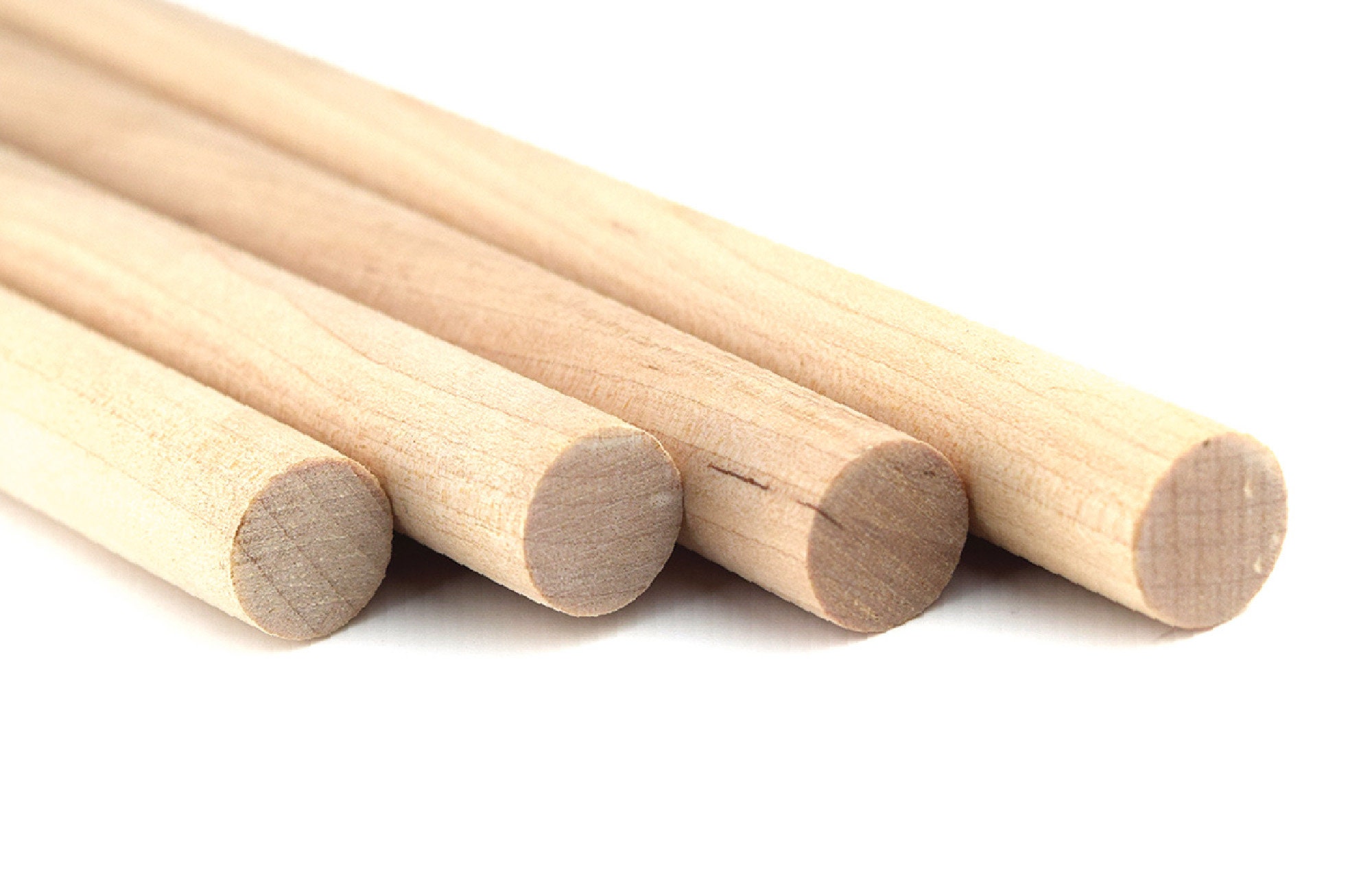  Wooden Dowels Round Wood Dowel Rods 3/8 x 15 Inch