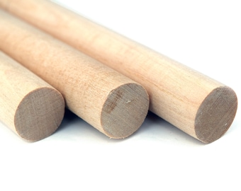 Birch Dowel, 3/4" Diameter, Any Length up to 20 inches!