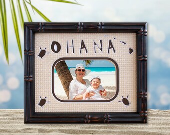 Hawaiian Ohana Photo Mat - 8"x10" Personalized Gifts, Made in Hawaii, Hawaii Gift, Hawaii Family, Hawaii Memories, Hawaiian Decor