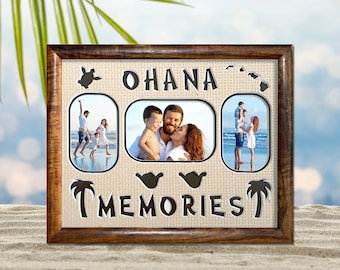 Ohana Memories Photo Mat, 11"x14", Made in Hawaii, Personalized Gifts, Hawaii Gift, Hawaii Visit, Hawaii Memorabilia, Decor