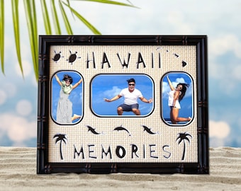 Hawaii Memories Photo Mat, 11"x14", Made in Hawaii, Personalized Gifts, Hawaii Gift, Hawaii Visit, Hawaii Memorabilia, Decor