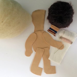 Cloth doll Waldorf doll 35 cm to make yourself material set wool organic diy nur Material