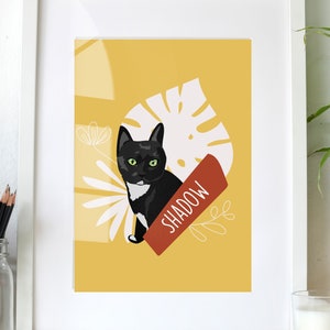 Pet Portrait Personalized pet and owner drawing Custom dog Portrait Pet Memorial Gift Pet Stores wall art dog portrait cartoon pet poster