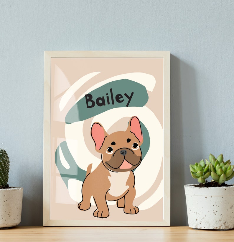 French Bulldog portrait French Bulldog illustration French Bulldog chibi cartoon French Bulldog hand drawing French Bulldog personalised drawing