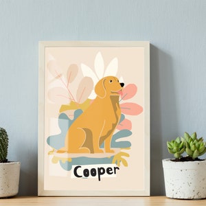 Labrador Retriever pet portrait dog illustration