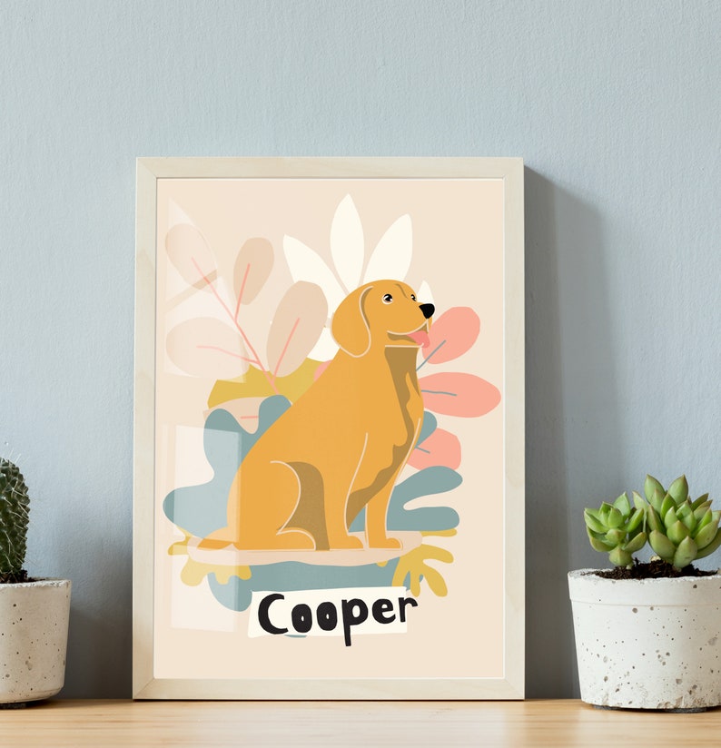 Labrador Retriever pet portrait dog illustration