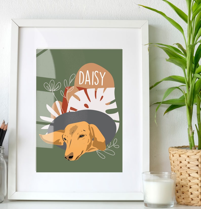 Custom dog gifts for owner Original pet portrait Memorial Gift Pet Loss Gift Dog lovers Portraits from Photos cartoon pet portrait minimal