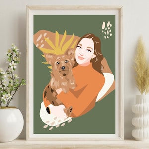 Retrato personalizado Retrato de dibujos animados Retrato de ilustración personalizado a partir de una foto Retrato personalizado Retrato familiar para regalo de pareja