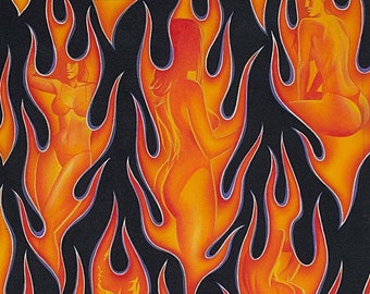 Tissu de coton par Alexander Henry: Shape of Fire