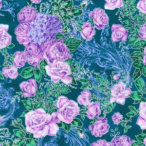 Design cotton fabric Mystic Moon - Teal