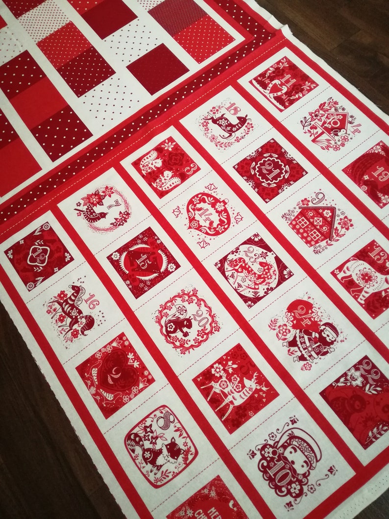 Cotton panel for Advent Calendar Festive Magic by Dashwood Etsy