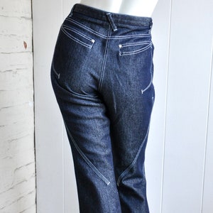 BEBE Dark Wash Denim Jeans, Size 8 Waist 30, Club Kid Rave Music Fest 90s Does 70s 60s, Bebe Pants, 90s Y2K