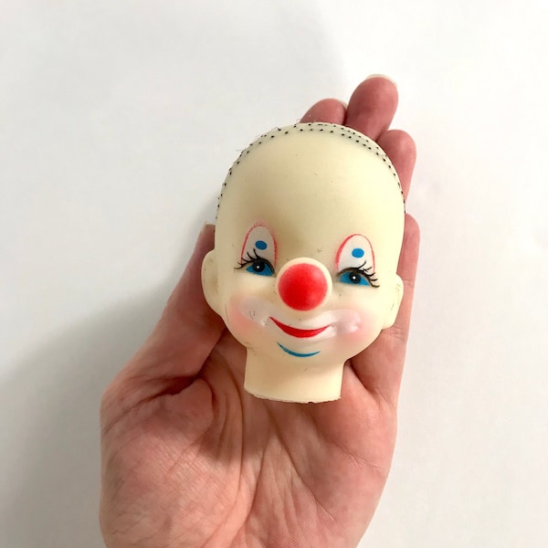 Têtes de poupée clown des années 60 des années 70 (lot de 5), VENDUES TELLES QUELLES