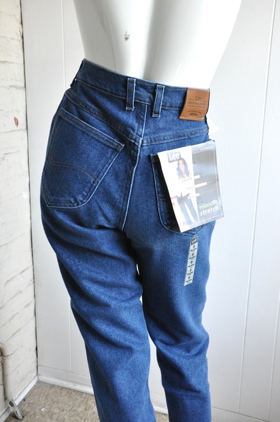 90s Y2K Lee High-Waist Blue Denim Jeans, Size 8 P… - image 8
