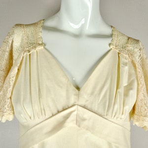 60s Gunne Sax by Jessica, Size XXS XS, Muslin Cotton and Lace Hippie Wedding Dress, Long Oatmeal Dress