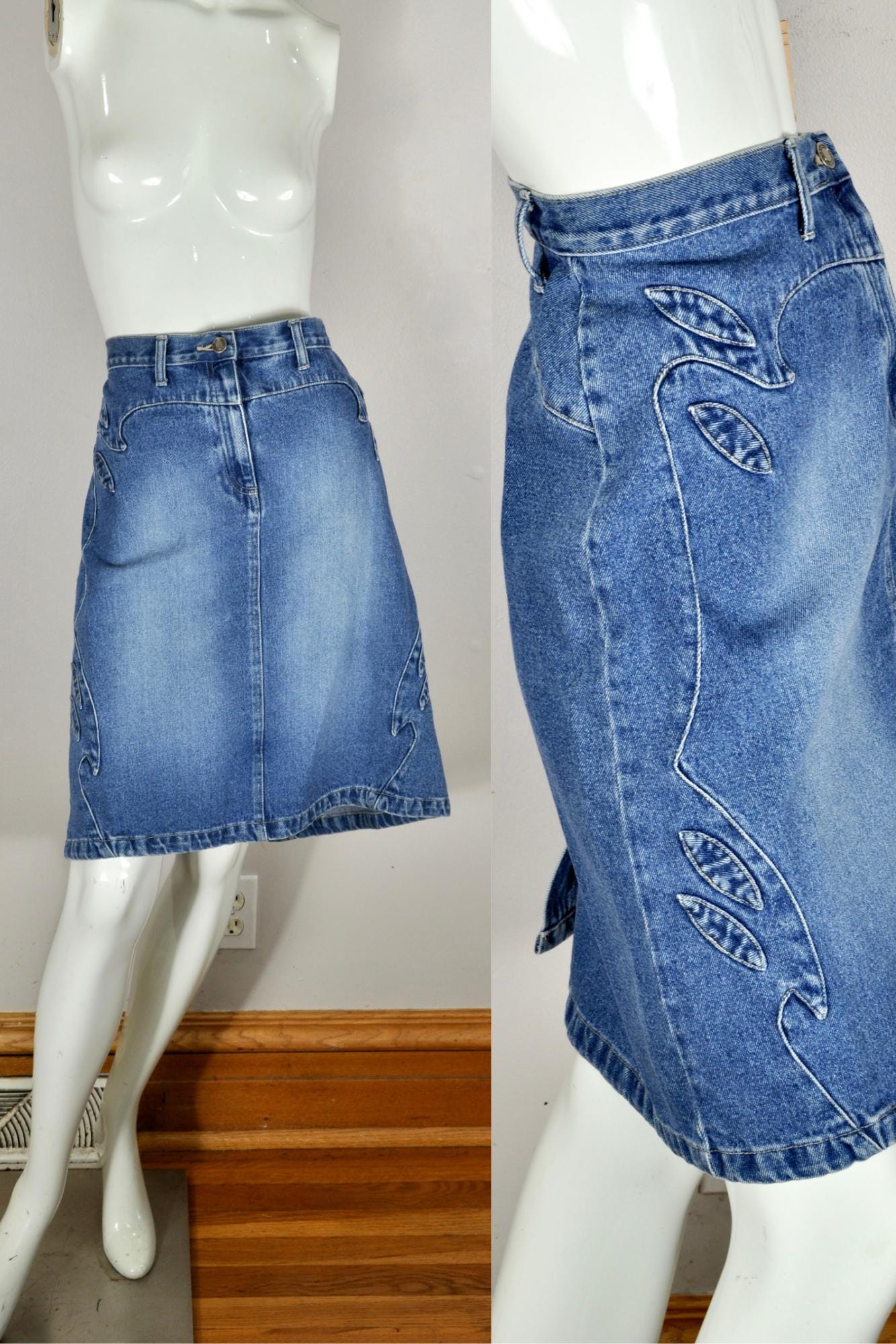 Gap Kids Denim Skirt Vintage Gap Kids Denim Skirt Custom Painted