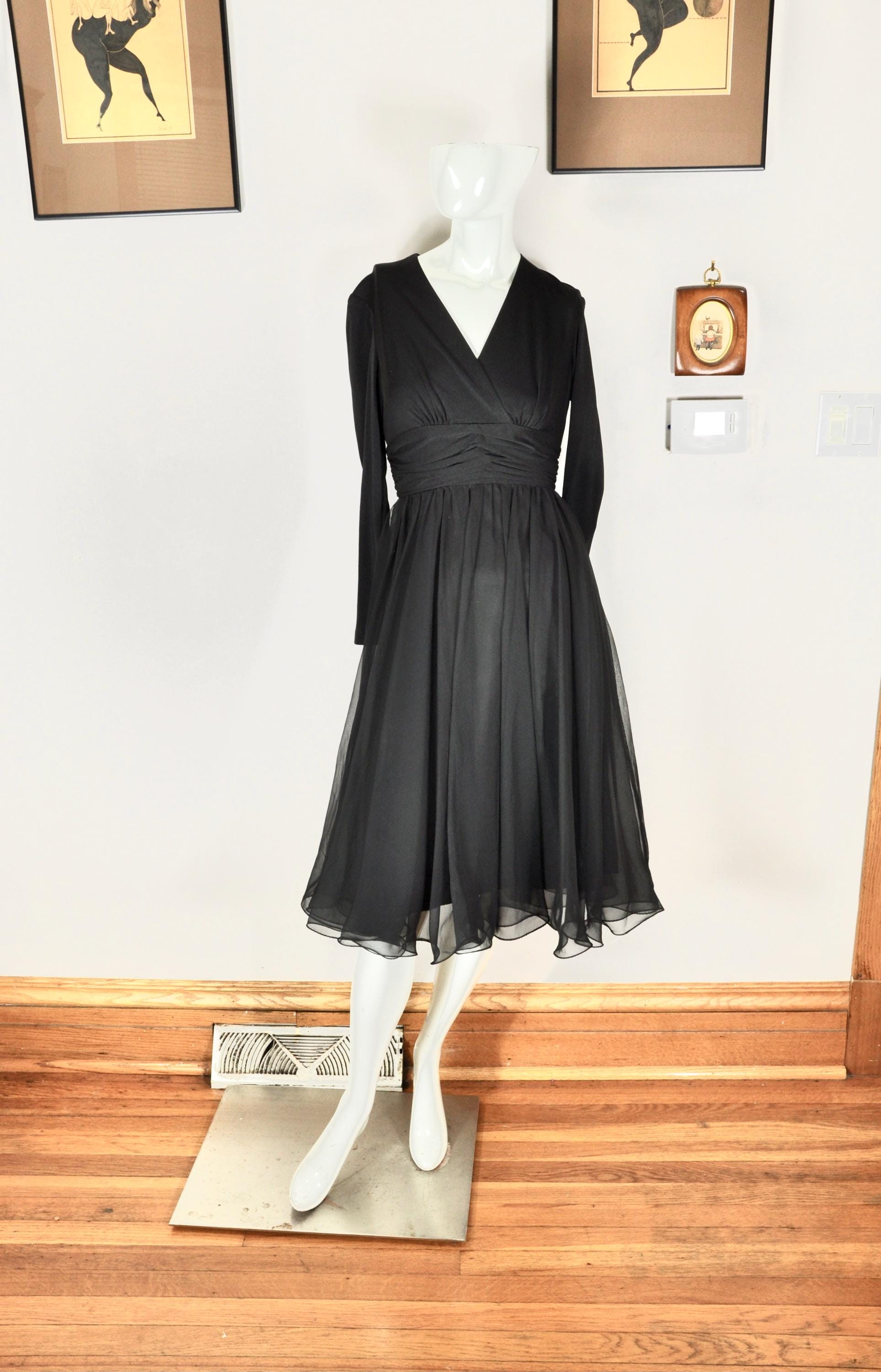 lord & taylor black dresses Saint Laurent CUPRO BLACK DRESS  Lord & Taylor