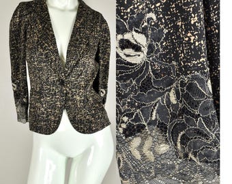 Y2K Silk Lace Blouse, Size 2, DKNY Donna Karan