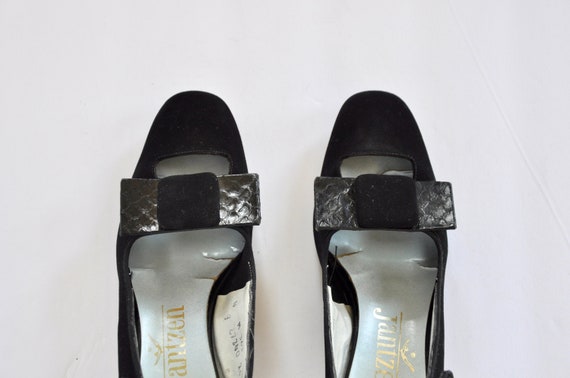 40s 50s Jantzen Slingback Kitten Heels w/ Snakeski