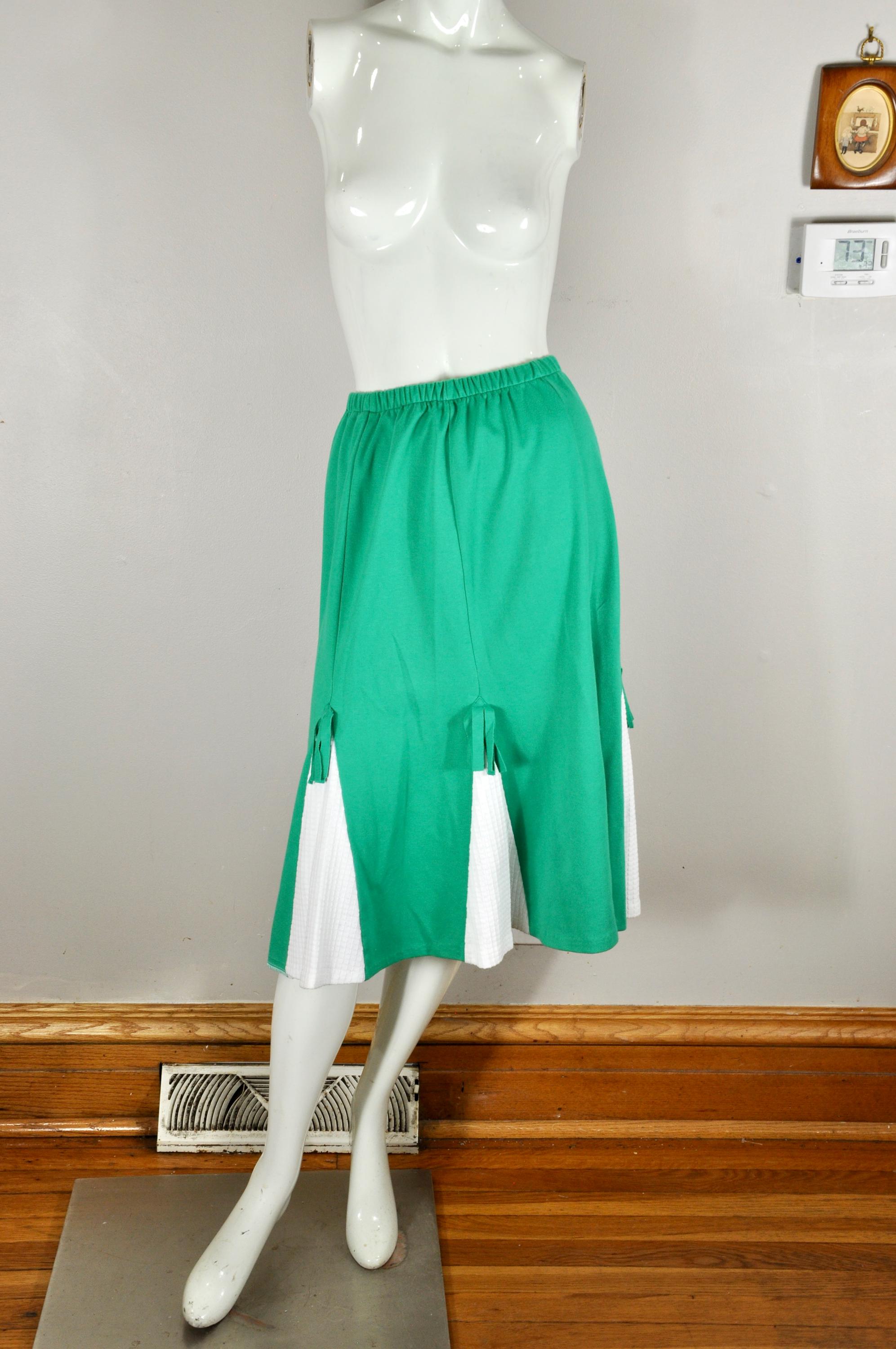 Jupe Droite En Laine Vert Chasseur Avec Franges - Taille 14 Femme Requirements