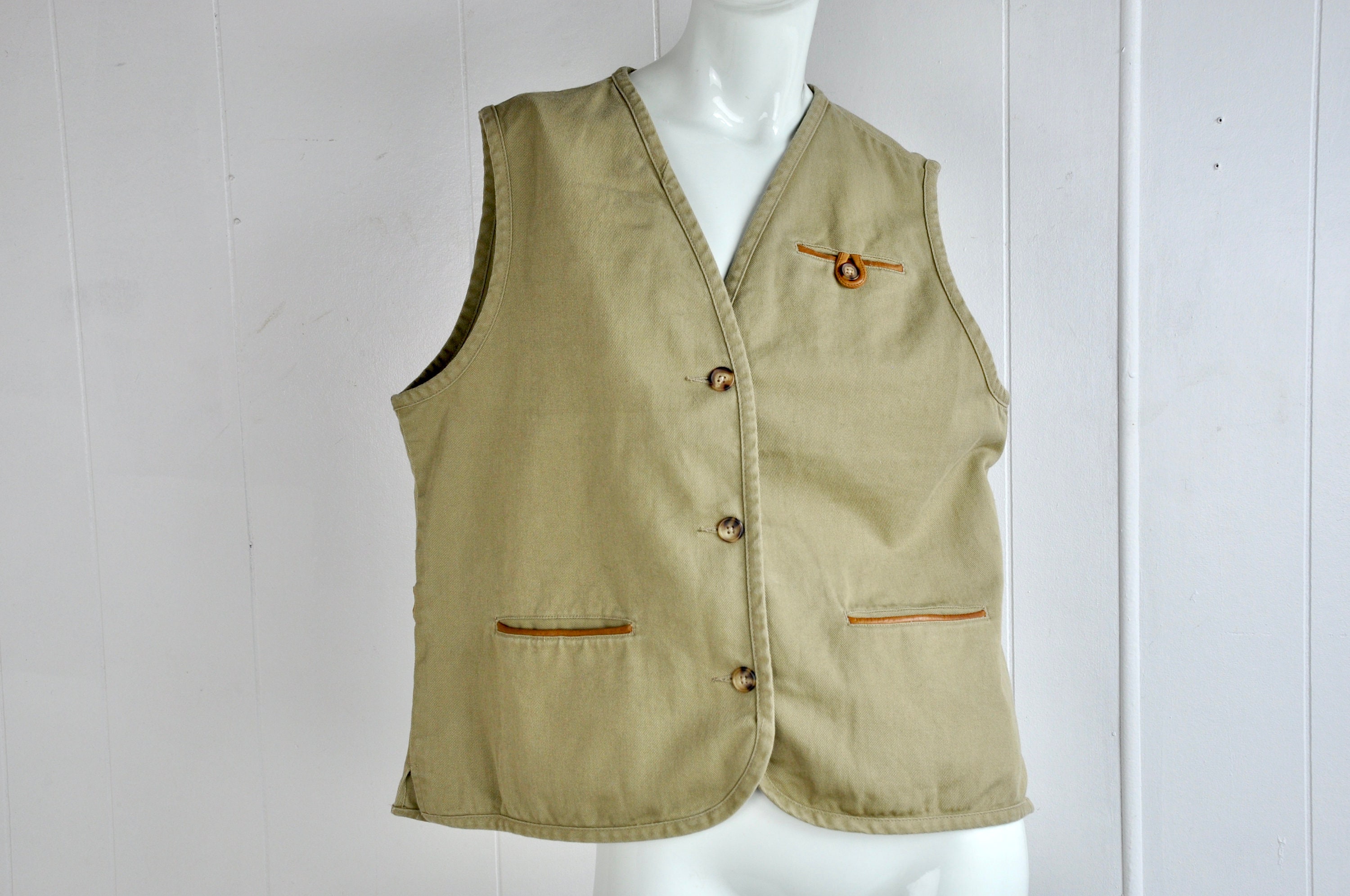 80s Orvis Tan Fishing Outdoorsman Vest 