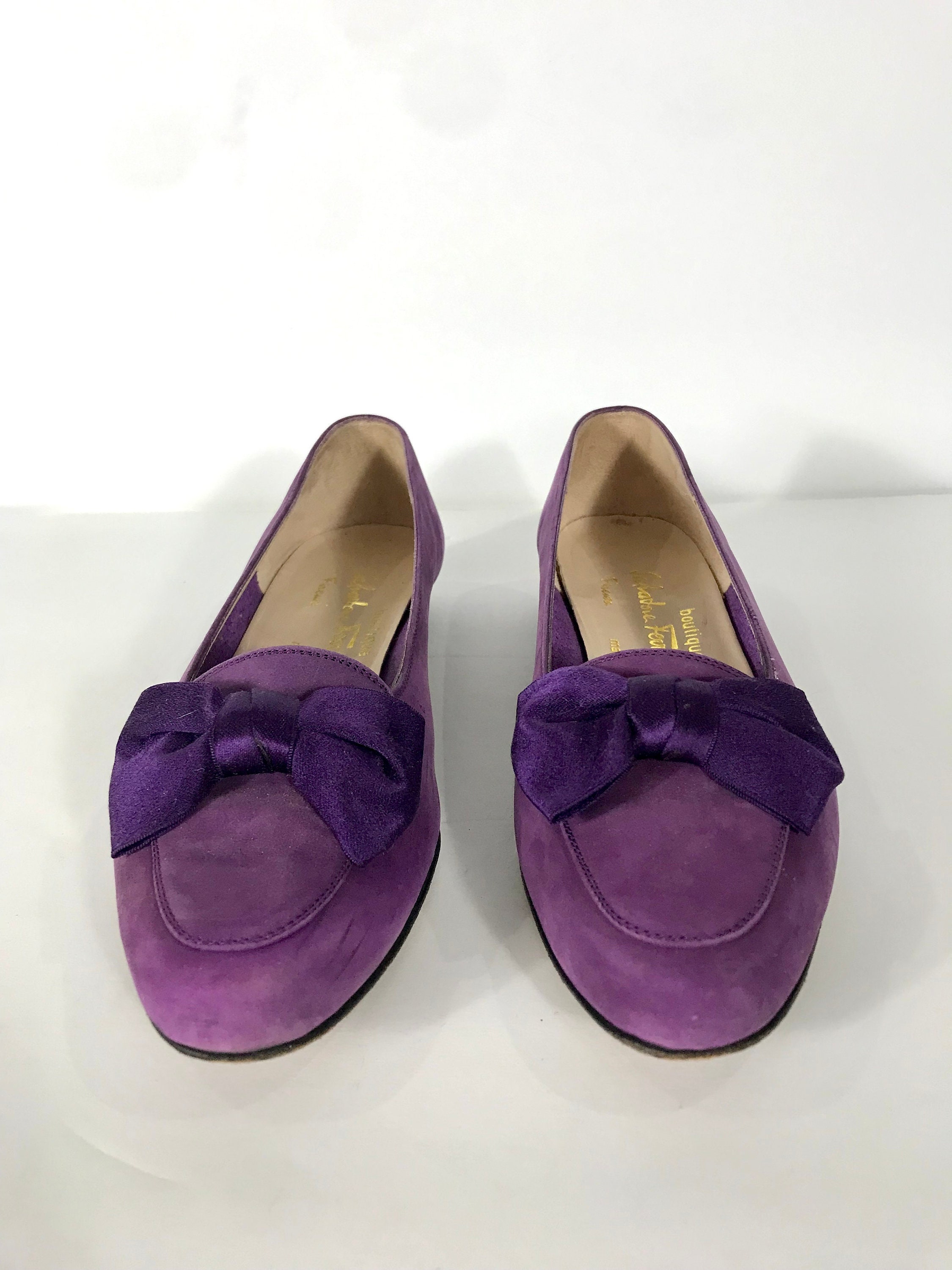 Ferragamo purple cheap shoes