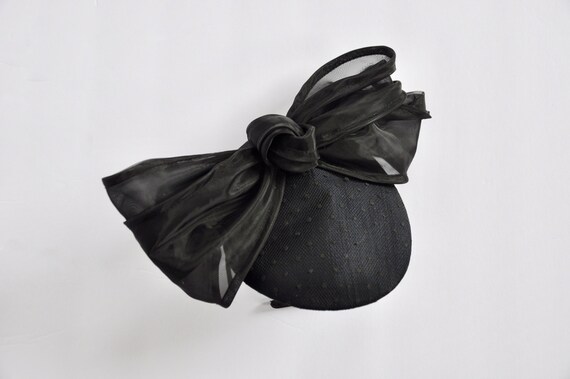 Kentucky Derby Navy Blue Bow Fascinator Hat, Minn… - image 2