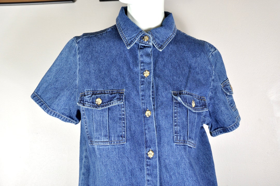 sachin and babi light blue dress Men's Faded Glory 1990s Faded Glory Shirt Black, XL