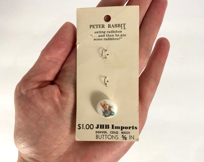 1976 Beatrix Potter Peter Rabbit Button, JHB Imports - Etsy
