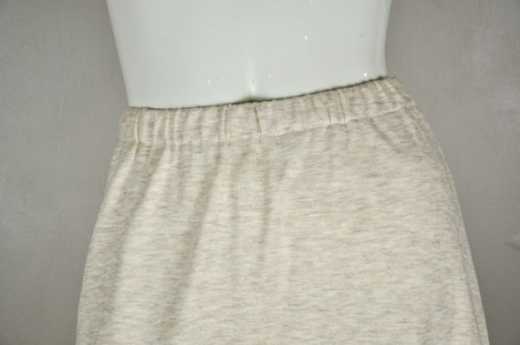 80s Oatmeal Pastel Flecked Fit and Flare Skirt, P… - image 2