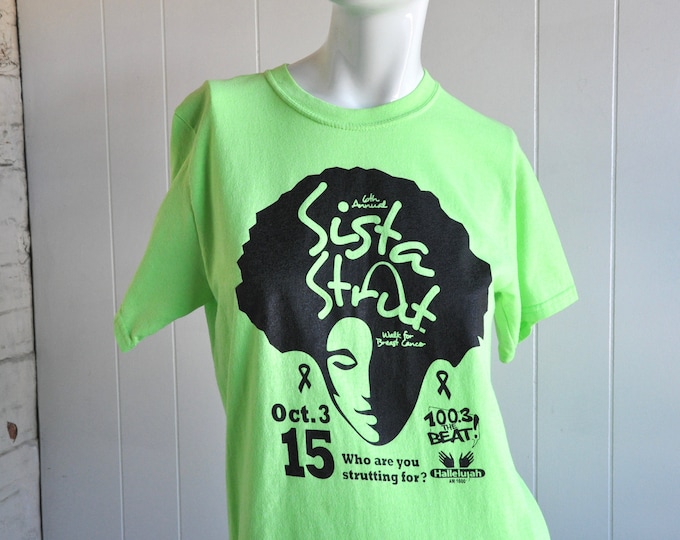 Neon Green Sista Strut African American Women Fighting Breast Etsy