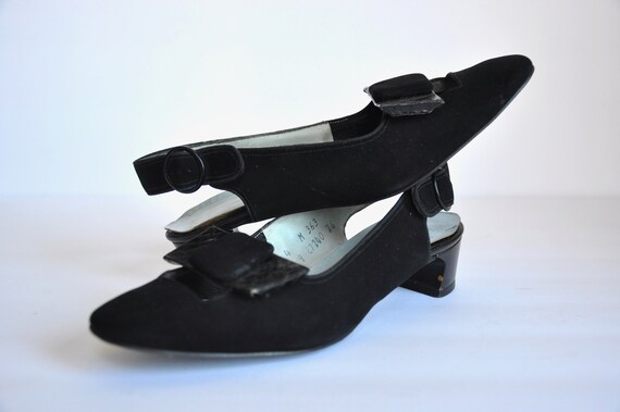 40s 50s Jantzen Slingback Kitten Heels w/ Snakesk… - image 6