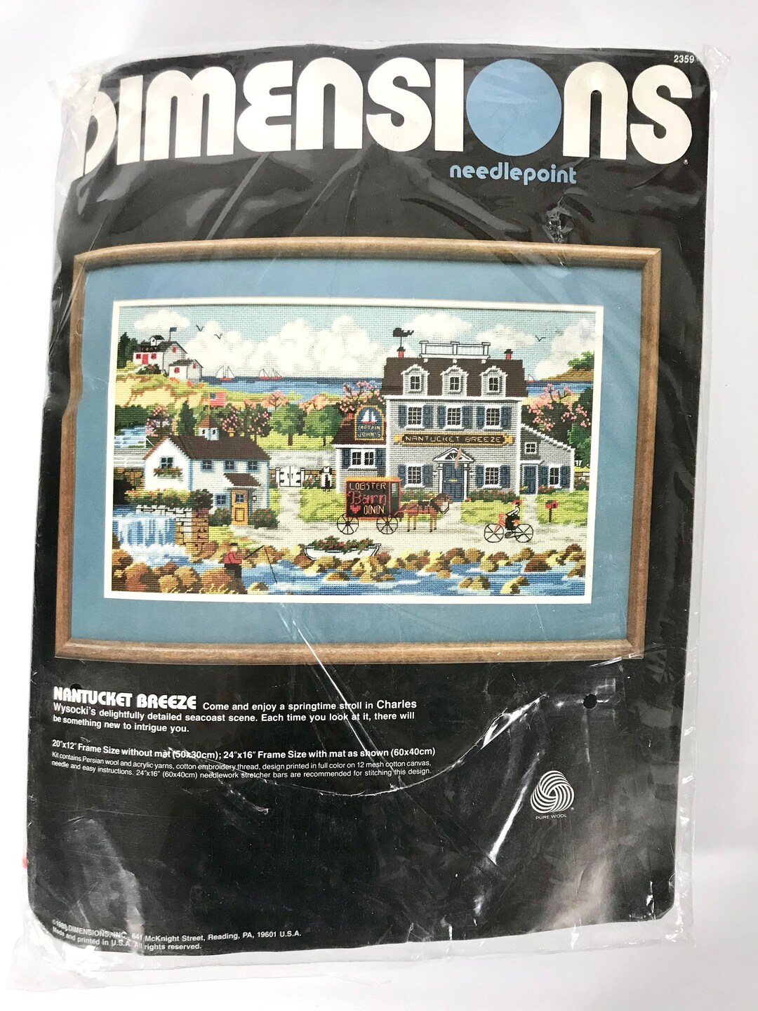 80s Nantucket Breeze Needlepoint Kit 20 X 12 Dimensions Etsy