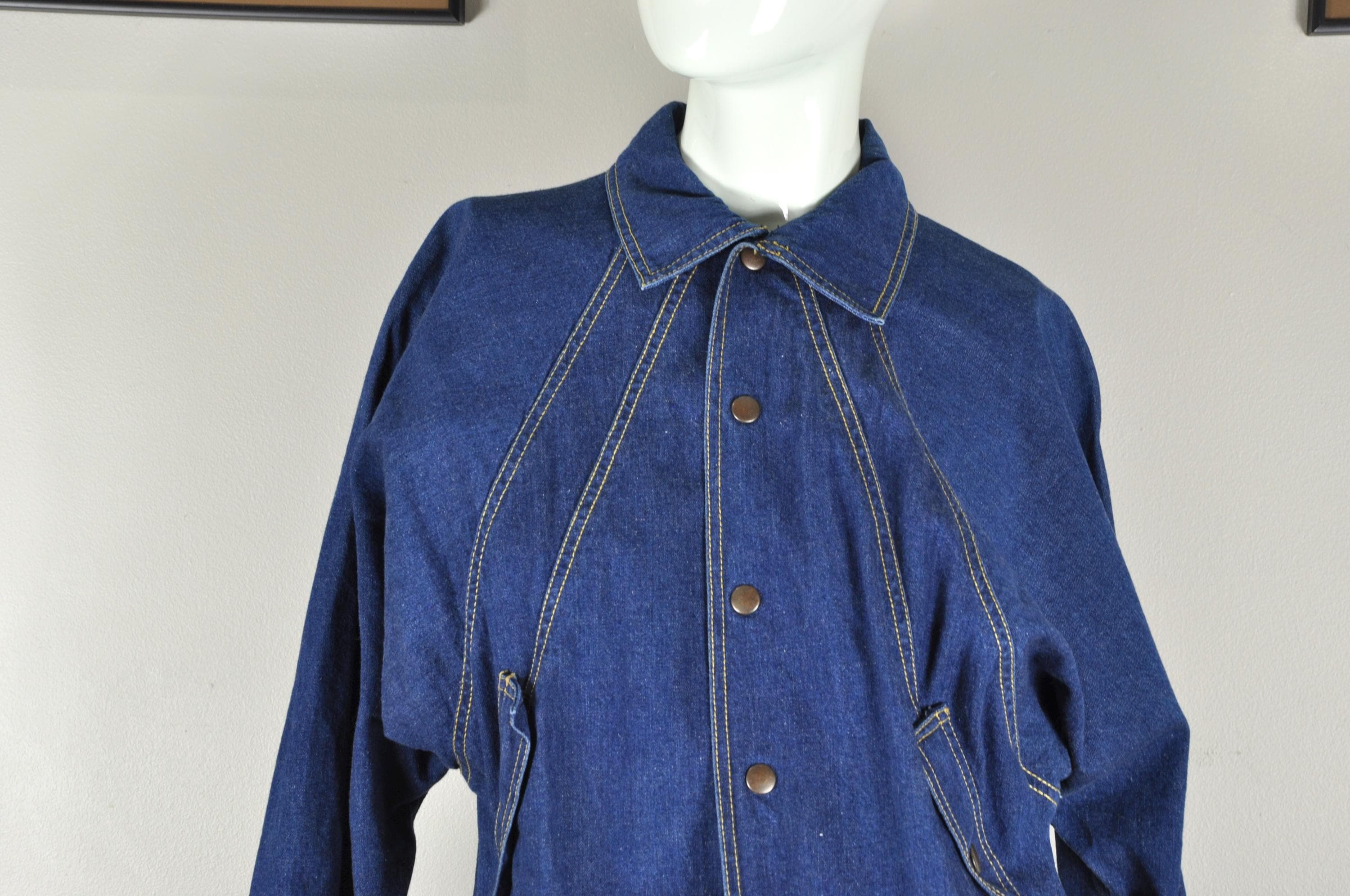 forenza denim dress Forenza vintage 90's Long Cotton Denim Blue Jean Dress Sz 10 Button Up