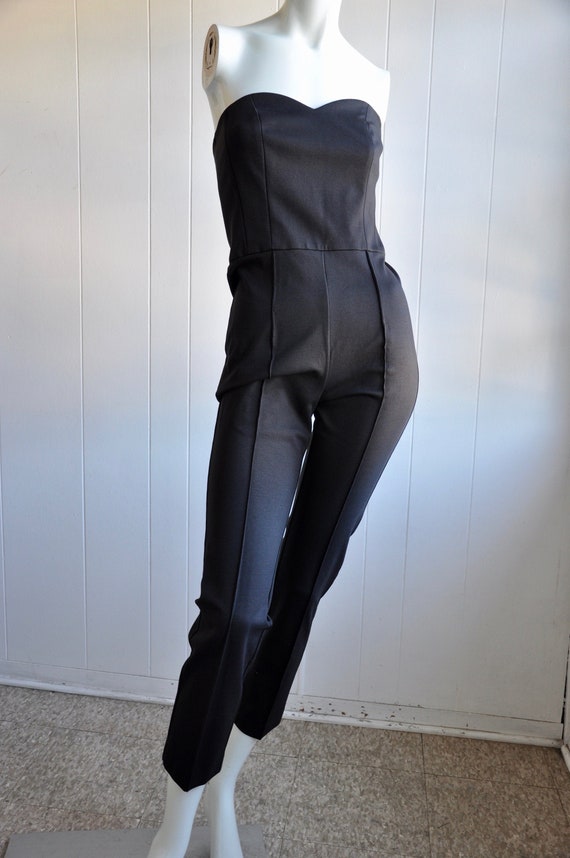 Black Sleeveless Bodysuit/Catsuit/Jumpsuit, Size S